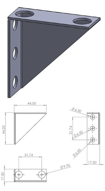 1U 19"Angle Bracket (Pair)