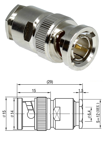 BNC Clamp Plug RG59