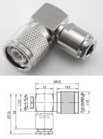 TNC Right-Angled Clamp Plug LMR200