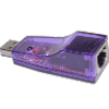 SB to LAN Adapter RJ45 Shielded Adaptor Fast Ethernet - Purple