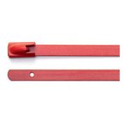 Red Polyester Coated Stainless Steel Ties