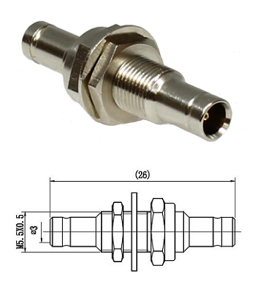 1.0/2.3 Bulkhead Jack/Jack Adaptor 