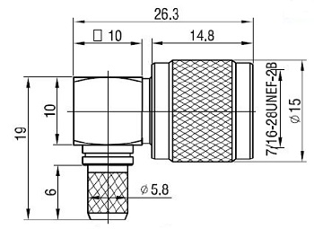 TNC Right-Angled Crimp Plug LMR240