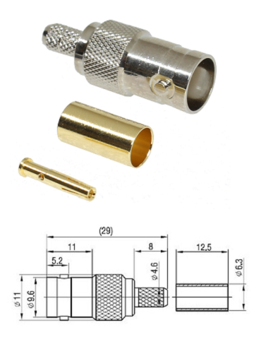 BNC Crimp Jack RG223