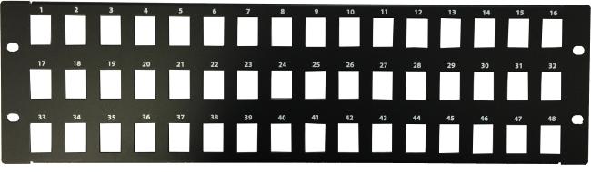 Modular A/V Patch Panel 48 Port, 3U