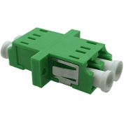 LC/LC Adaptor Duplex Singlemode APC SC Footprint, with flange, green