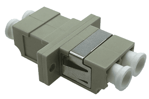 LC/LC Adaptor Duplex Multimode SC Footprint, with flange, beige