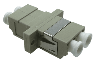  LC/LC Adaptor Duplex Multimode SC Footprint, with flange, beige