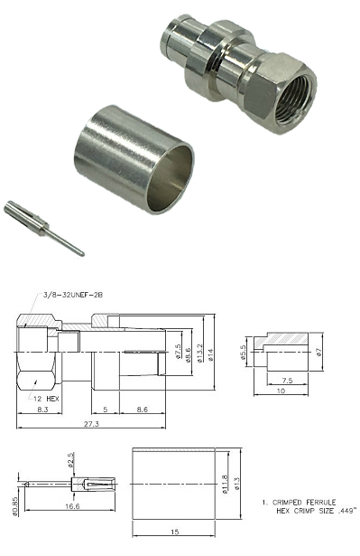 F Type Crimp Plug CT167