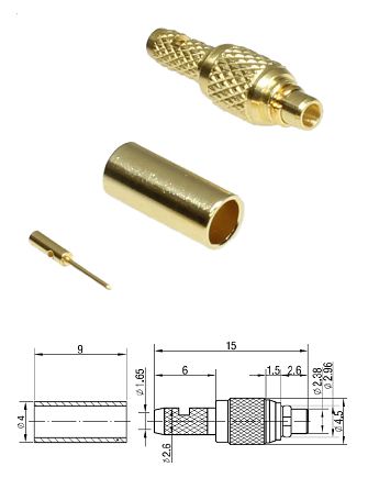 MMCX Plug RG174, RG316