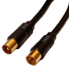 Pro Signal RF Aerial Coax Plug to Socket Cable GOLD