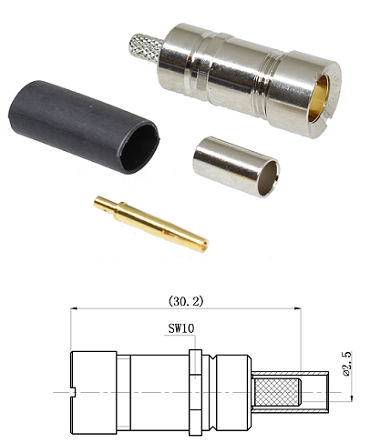 M4 Female BT3002, TZC (solder pin)