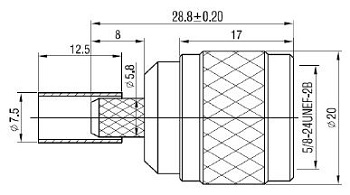 N Type Crimp Plug RG59