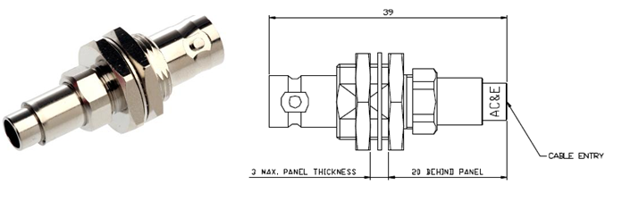 BNC Bulkhead Jack - IDC