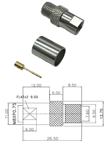 FME Crimp Plug LMR400