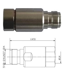 N Type Straight Jack For Superflexible 1/2” Cable