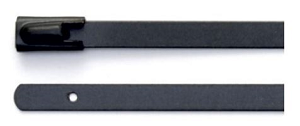 Black Polyester Coated Stainless Steel Ties